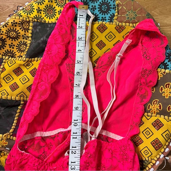 We Are HAH! | Comin' in HAHt! Deep-V ♻️ Lace Bodysuit in HAHt Lava, sz: sm. EUC - Picture 5 of 10